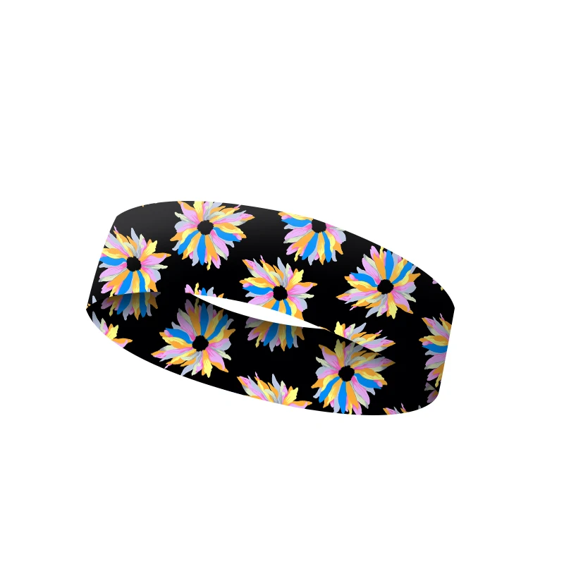 Outdoor activities RPET basic casual wear seamless headband cheap elastic knit headbands