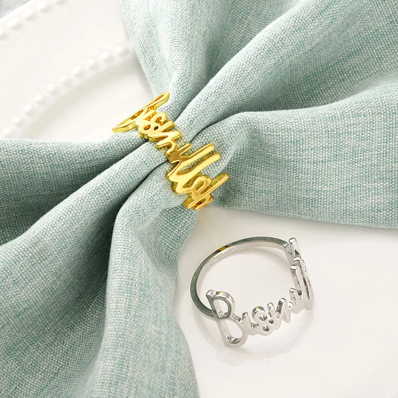 Bismillah Napkin Ring letter ring restaurant table setting napkin ring napkin buckle wholesale