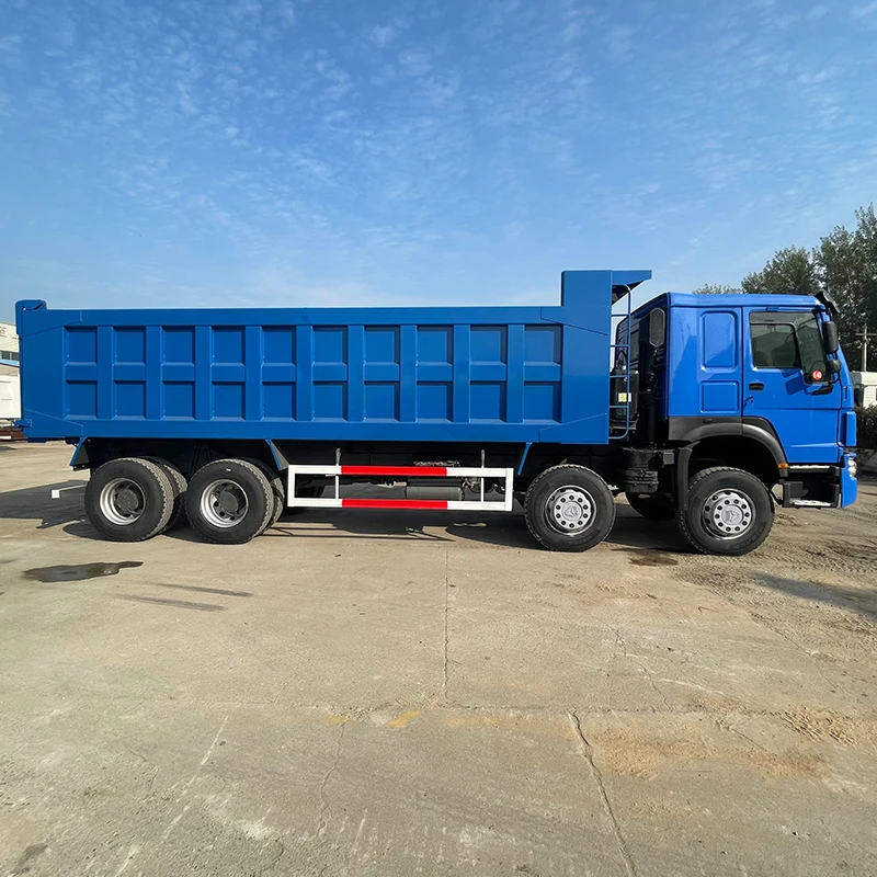 China Sinotruck trusted supplier howo dump truck 8*4 12wheels  371 hp 375 used  white  Tipper Trucks For Sales