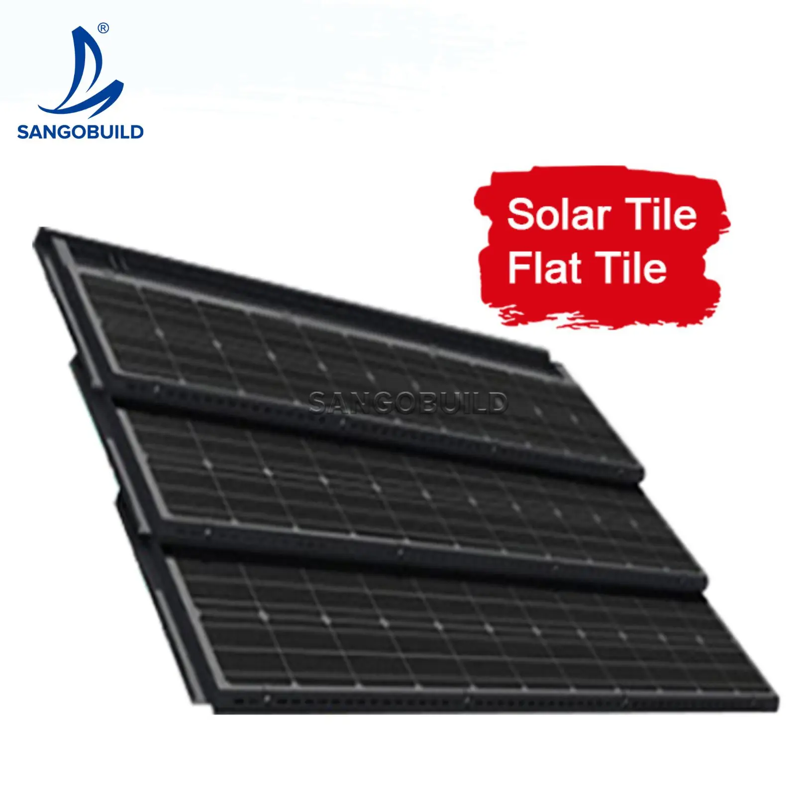 BIPV Photovoltaic Panels Greenhouse Waterproof Anti Dazzle 0%Transmittance Solar Panel Roof Tiles