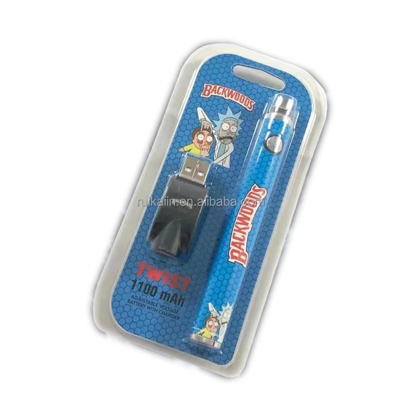 
Hot Selling Cookies Twist Battery 1100mah adjustable voltage battery with charger battery 