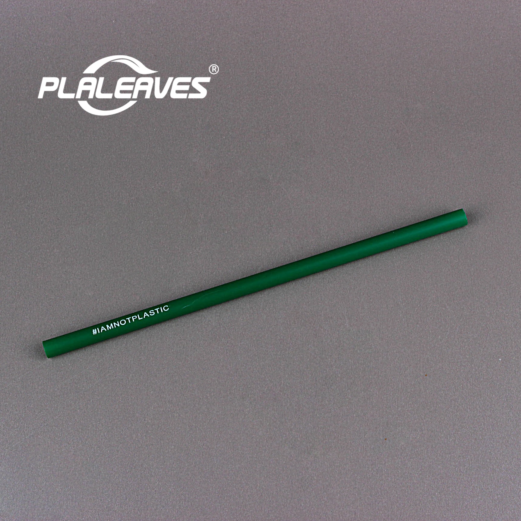 PLALEAVES Compostable and Degradable Green PLA Fiber 210mm Individually Packaged Drinking Straws for Restaurants and Bar