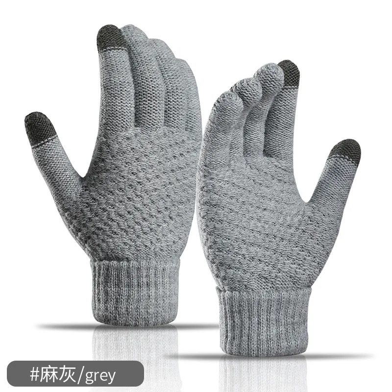 Customized Woman Screen Touch Glove Thicken Fashion Winter Warm Knitted Glove