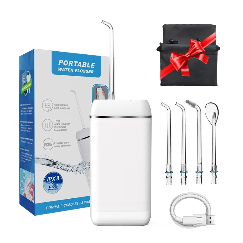 
Ipx8 Portable Rechargeable Cordless Dental Oral irrigation Water Flosser teeth cleaning for Travel 
