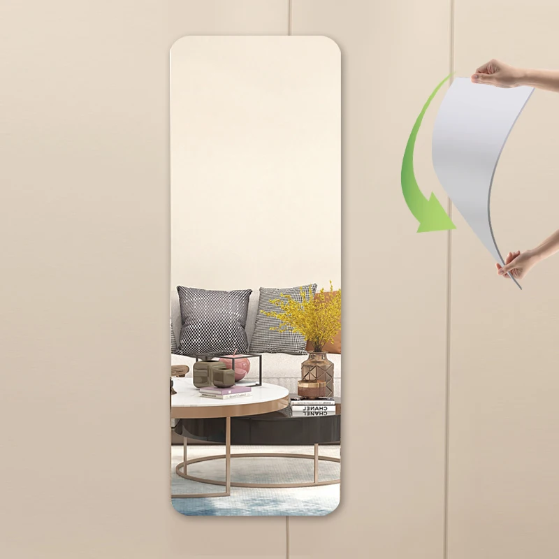 Best Selling Full length Large Size 3D Non Glass One Way Dressing Mirrors Decor Wall Frameless Plastic Mirror