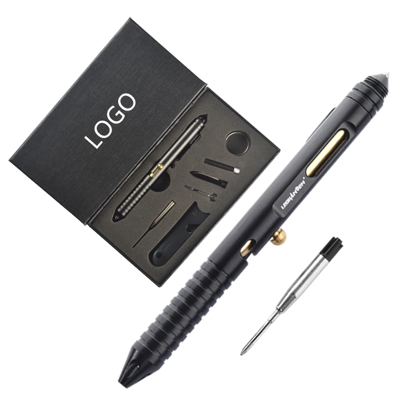 Заводская распродажа, индивидуальный логотип, инструмент для самозащиты, уличная ручка для выживания, болт, тактическая ручка для письма, Разрушителя стекла