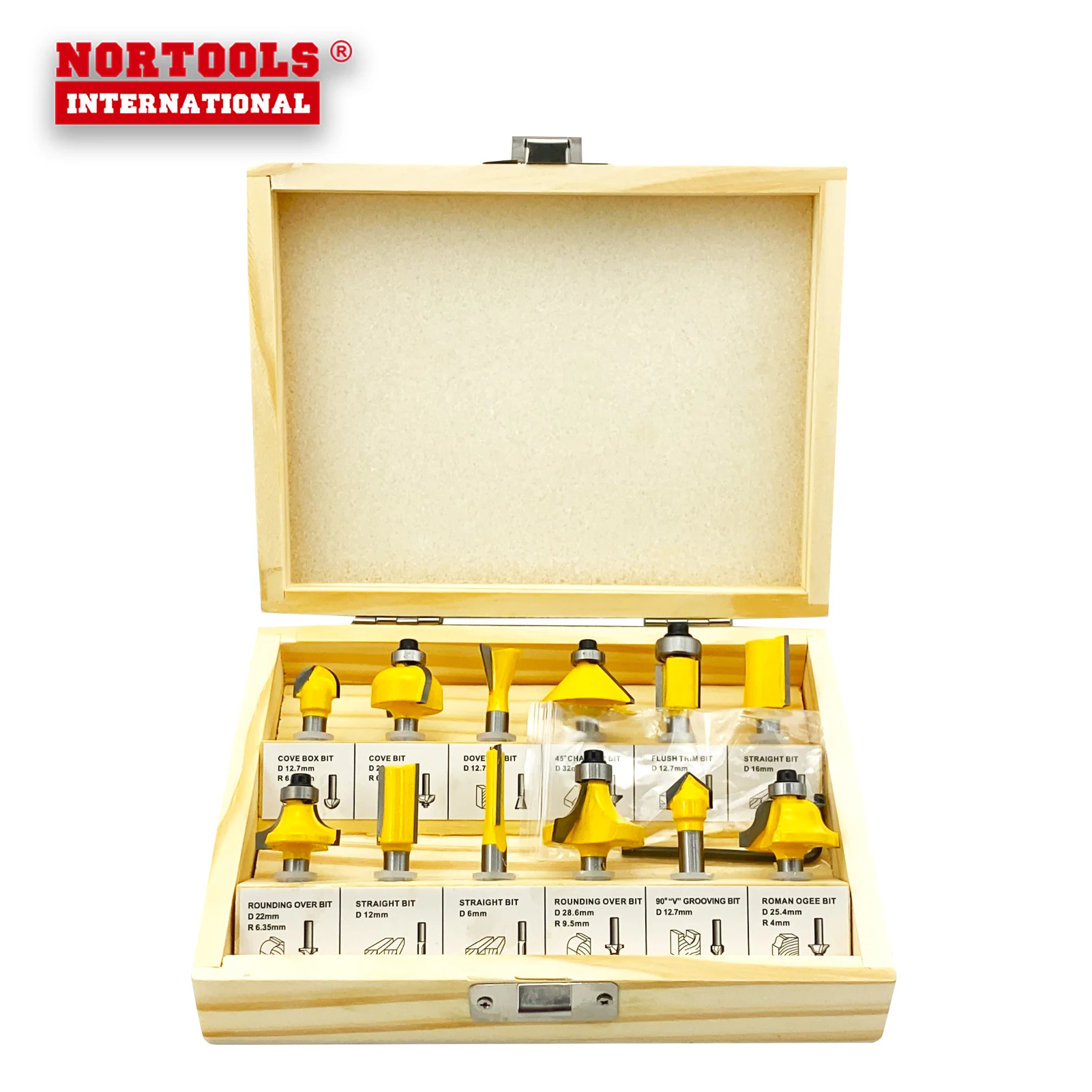 12 PCS 1/4 Inch Shank Tungsten Carbidetipped Router Bit Set Woodworking