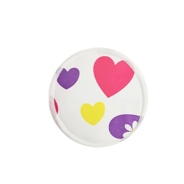 Free sample overlocking stitch breathable Washable Nursing Breast Pads