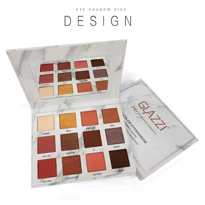 GLAZZI  12 color eye shadow plate net red trembles  eyeshadow palette