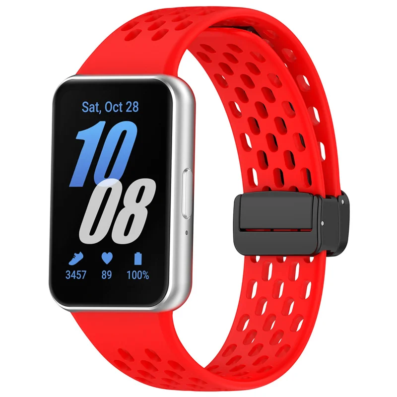 Sport Magnetic Strap For Samsung Galaxy Fit 3 Smart Watch Silicone Folding Buckle Wristband For Samsung Galaxy Fit3 Bracelet