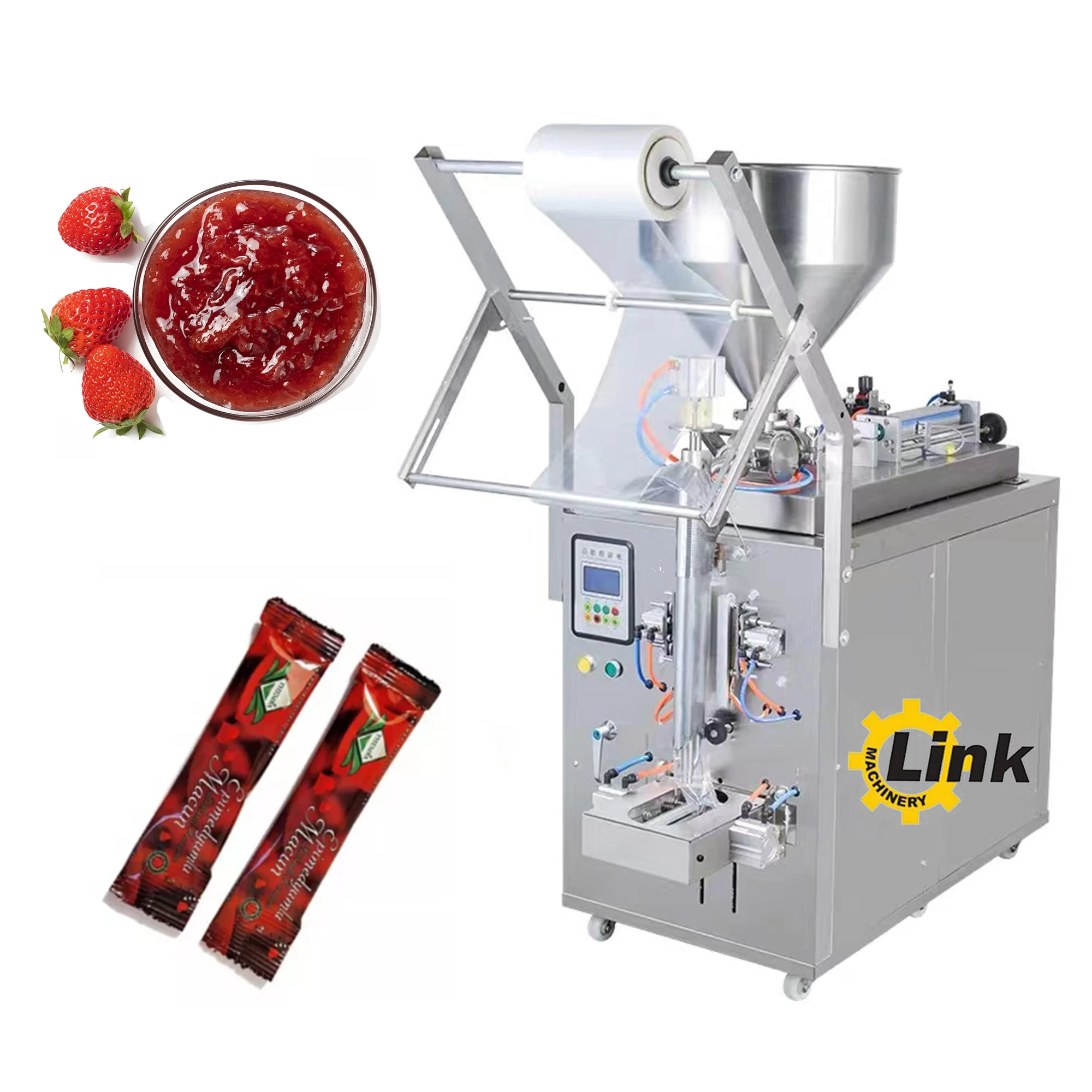 LINK brand Brand New Good Selling Automatic Filling Bag Chilli Sauce Yogurt Pizza Sauce Jam Packing Machine