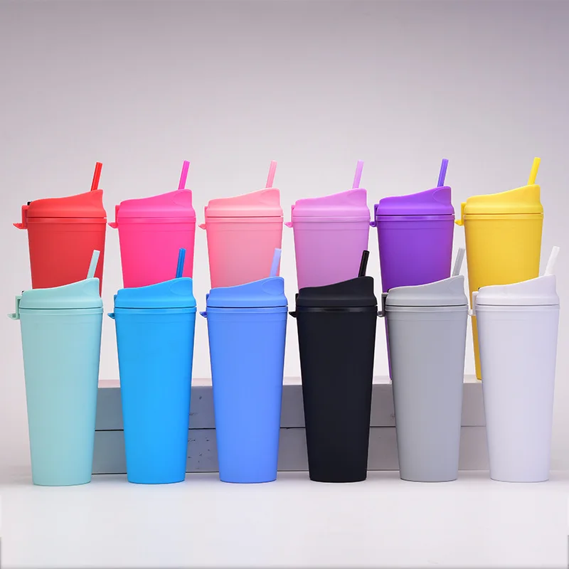 Hot Selling reusable diamond drinking cups bpa free double wall water bottle with straw pastel colors reusable tumbler