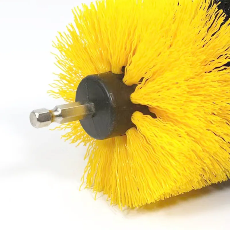 Electric Cleaning Brush Set of 4 Electric Drill Cleaning Floor Tile Car Wash Brush Multifunctional Kitchen Brush with Long Rod 1