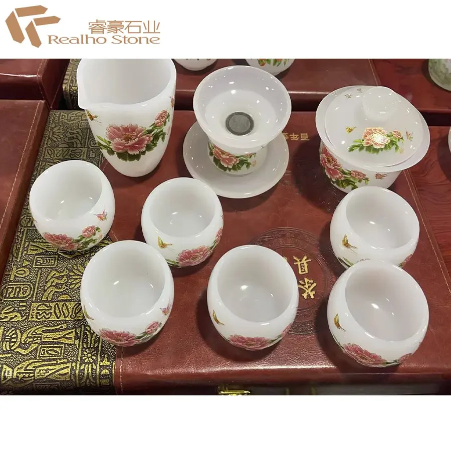 Tea Cup Set China Best Selling Product Marble Tea Cups Saucers Onyx For Tea