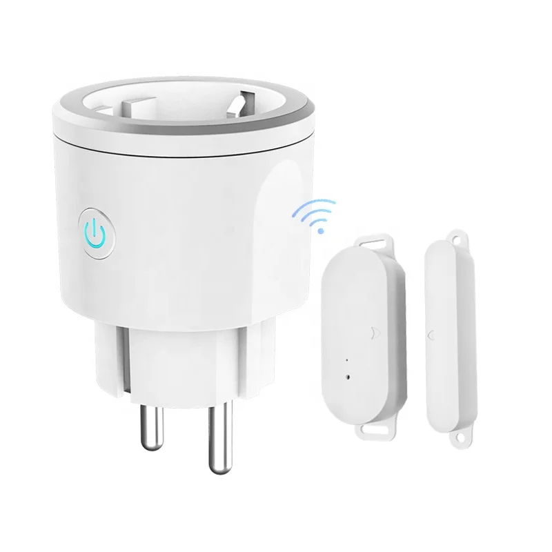 Smart Mini EU Sockets paired with Wireless Door opening Sensor Window Sensors RF Control Home Save energy System No Hub Required