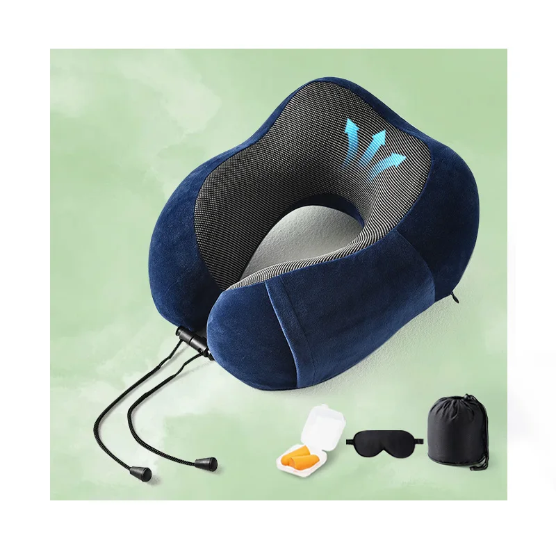 2024 Wholesale Comfortable  Neck Pillow u shape Plane Pillow for Traveling with Storage Bag for Sleeping