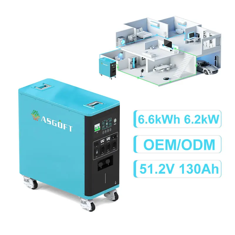 Asgoft High Quality portable all in one 6kw 10kw 15kw 20kw off grid Solar Power System home use supply energy storage africa