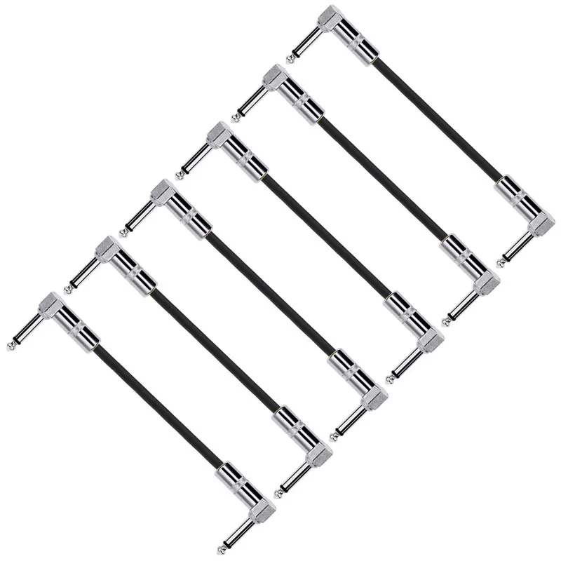 Профессиональное производство соединительных гитарных кабелей GL, штекер-штекер, прямоугольный 6 дюймов, 15 см, 1/4 дюйма, 6,35 мм, педали с эффектами, инструмент, кабели