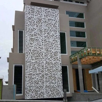 Togen наружный алюминиевый экран для уличного использования лазерная резка перфорированные декоративные металлические листы