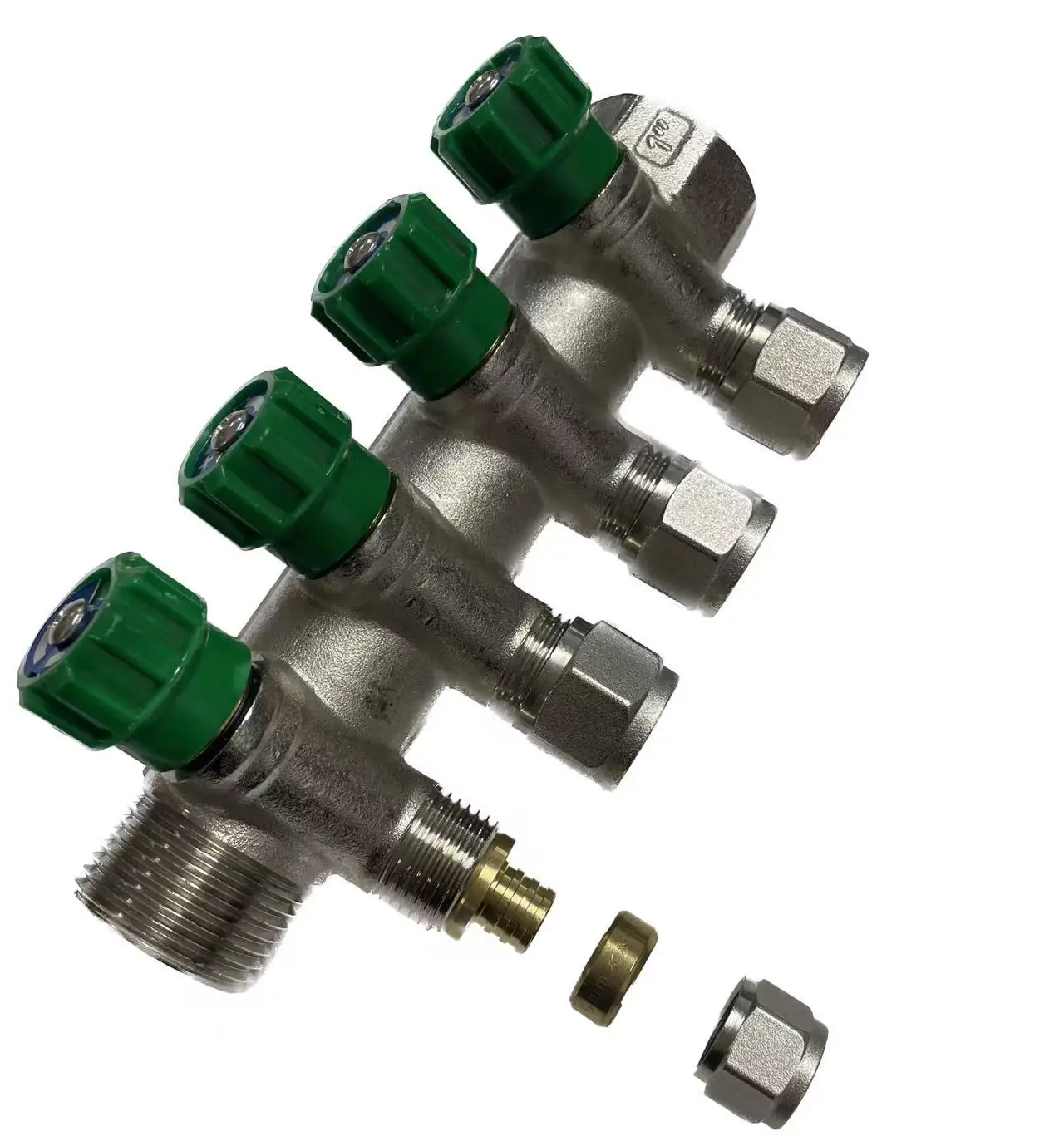 Customized OEM ODM high quality water seperated brass fittings 2-6ways manifold for pex fitting heating floor copper MANIFOLD
