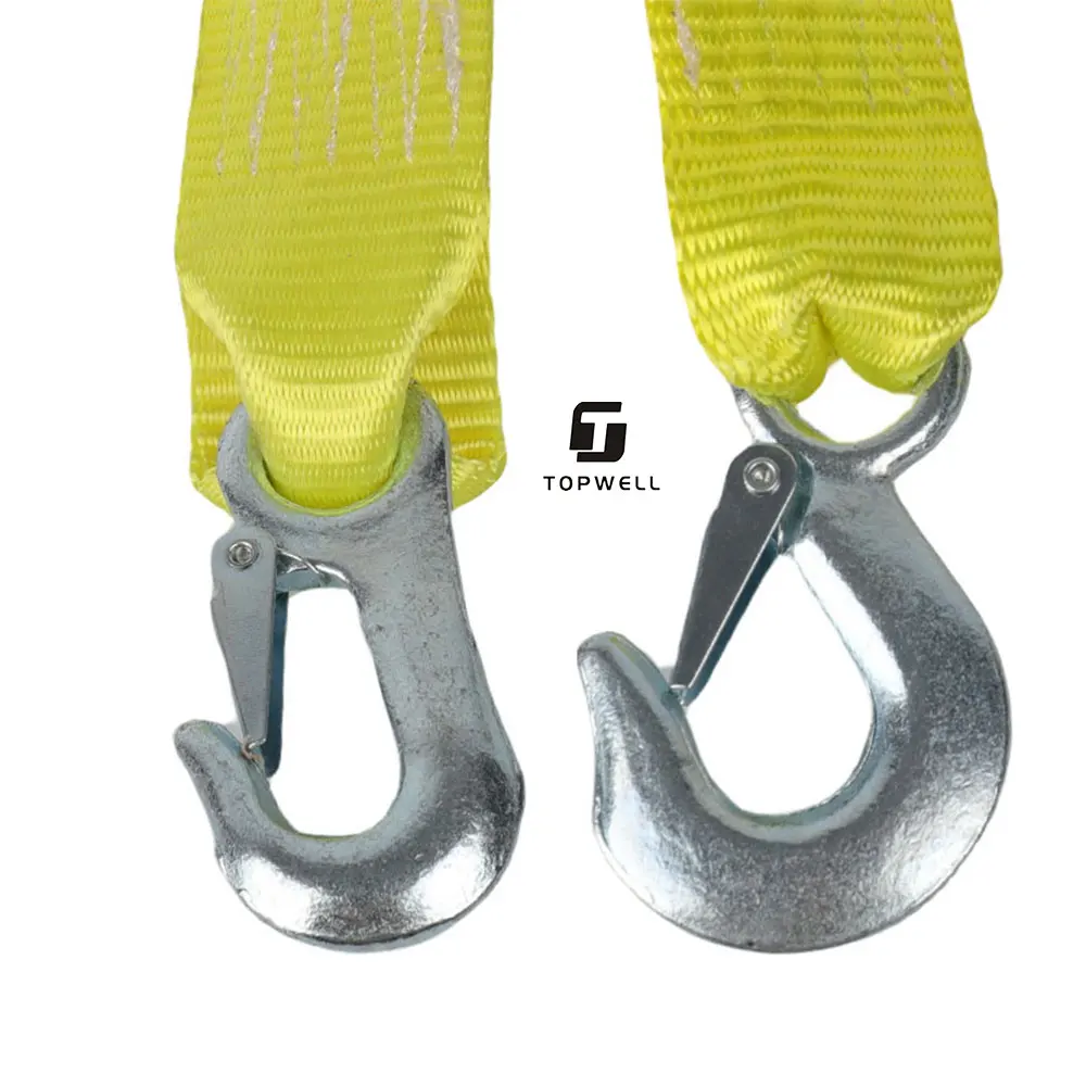 Vehicle Tow Hook Heavy Duty Strong Tow Strap for Towing Winch