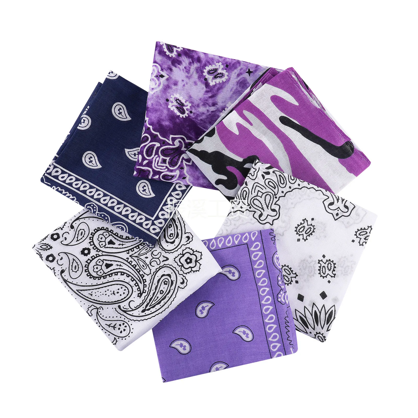 Fiona Custom Square Cotton Head Scarf for Women Neck Hair Scarves Wraps Headscarf Hair Bandanas Night Sleeping Wrapping