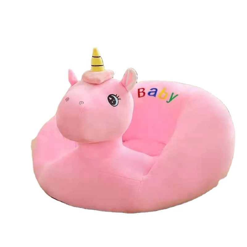 Wholesale unicornr shape baby plush cushion baby cartoon seat animal shape baby chair