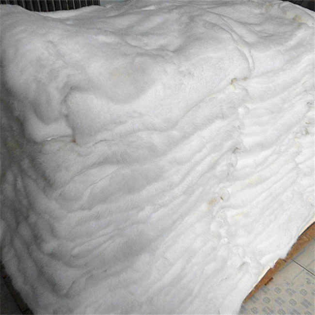 Высокое качество белый Рекс кроличий мех одеяло Шиншилла