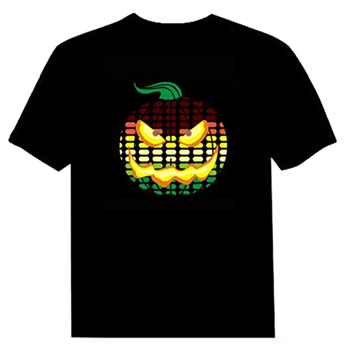 Hot Selling Panel Tshirt Party Sound Active,led Tshirts Sound Active Flashing Customizable Design for Party,Festival