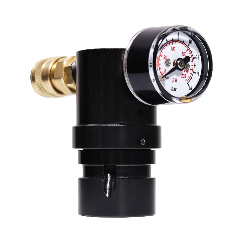 Updated Paintball Mico MR GEN2 Regulator W/ US Foster Coupler Remote Coil Hose 230psi Gauge,Output Pressure 40-160PSI
