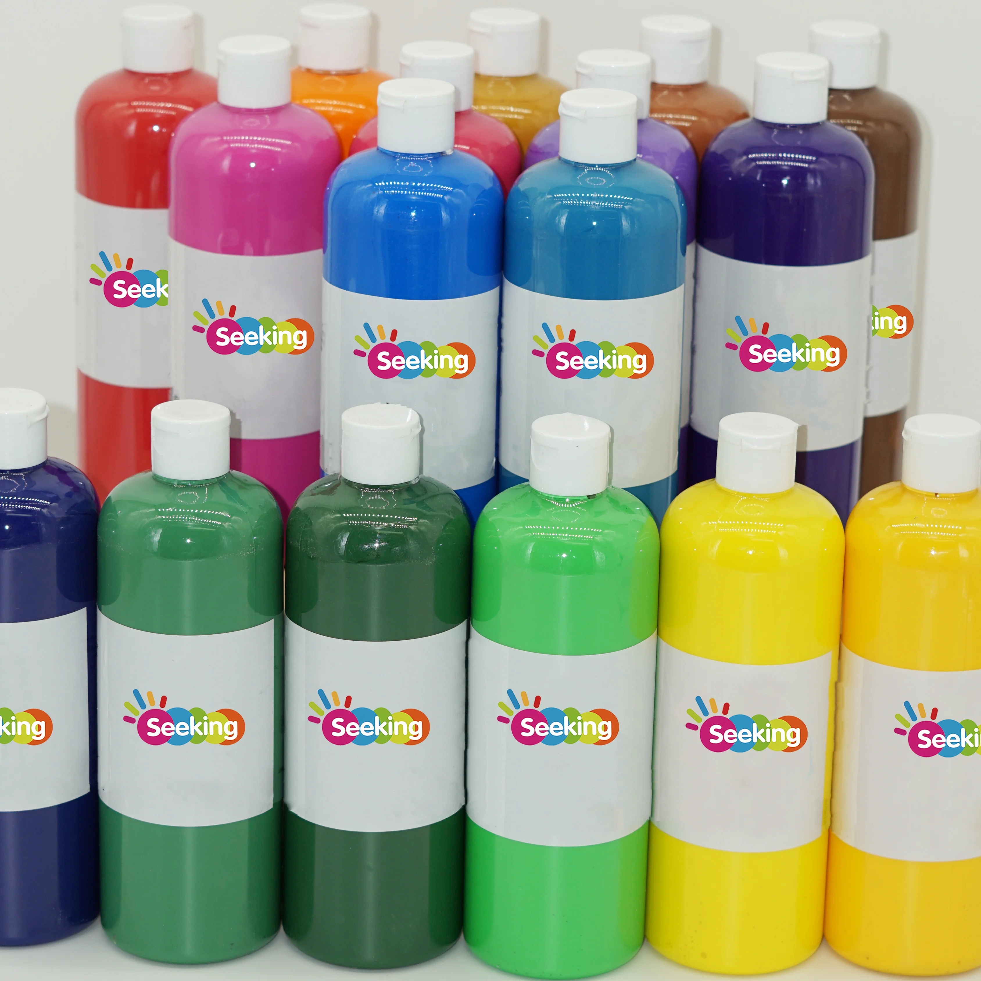 Оптовая Продажа нетоксичных 500 мл бутылка перламутровая акриловая краска акварель индивидуальные цвета для уникального искусства