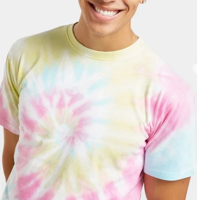 Wholesale Custom Logo Tie Dye T-Shirt Personalized Tie Die Dyed T Shirt 100% Cotton Made Men