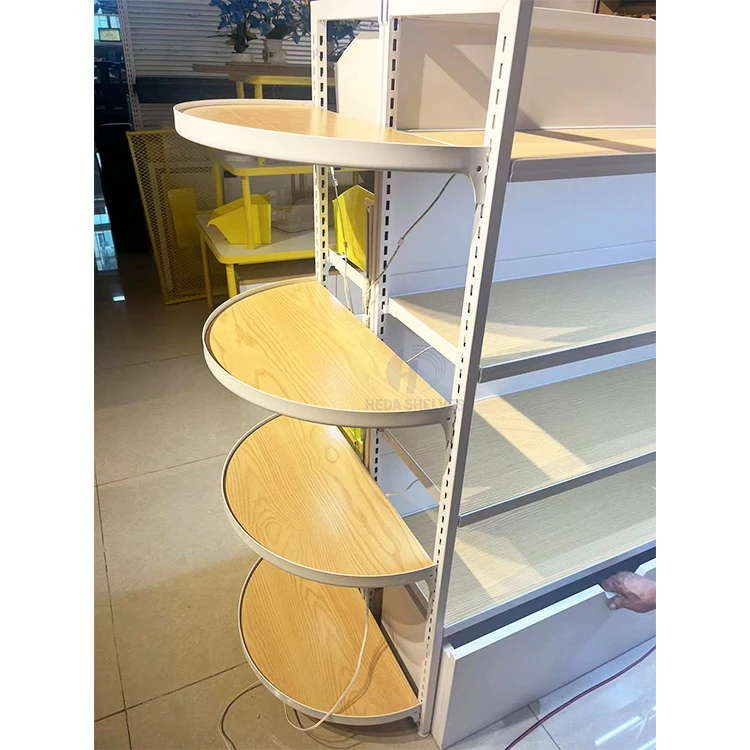 Cosmetics Display Stand Beauty Store Shelf Beauty Products Shelf Wooden Supermarket Gondola Shelving Shelves For Retail Store