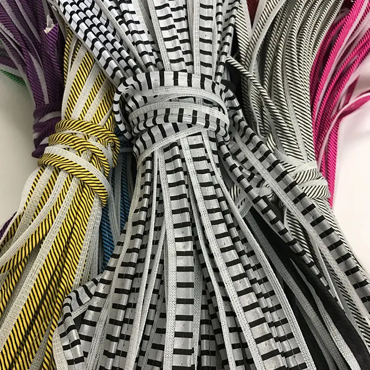 Wholesale High Visibility Silver Reflective Piping Bag Edging Reflective String Piping Stripe