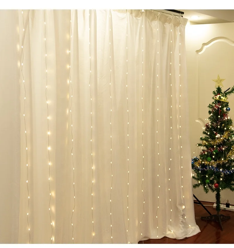 Nuoxin 3M LED USB Light Remote Window Curtain String Lights Wedding Party Home Garden Bedroom Outdoor Indoor Wall Decorations
