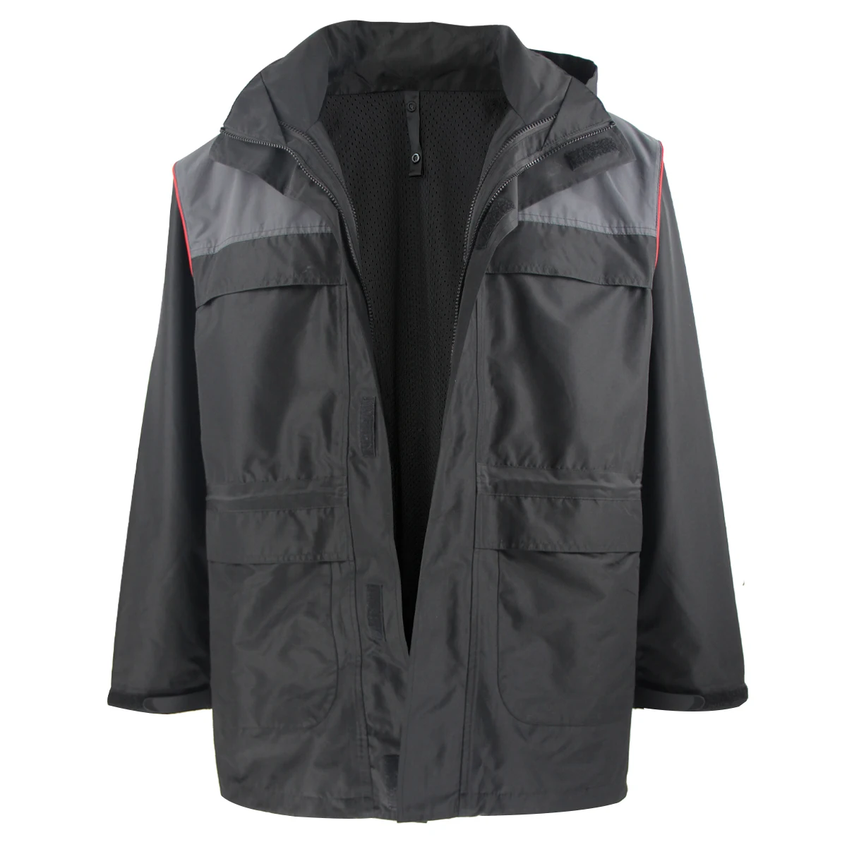 Лидер продаж; Зимняя обувь как у дождевик для мужчин 3 слоя ветрозащитный Рабочая куртка из искусственной кожи pu на открытом воздухе одежда