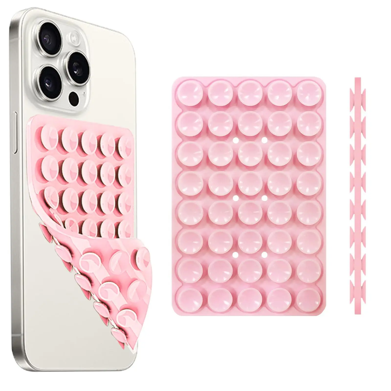 2024  Creative Gift Large Double Side Silicone Suction Phone Case Mount Holder Cellphone Case Compatible Mobile Accessory