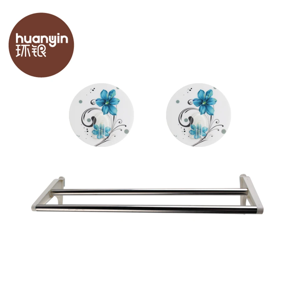 Telescopic home corner no drilling bathroom towel wall rack shelf