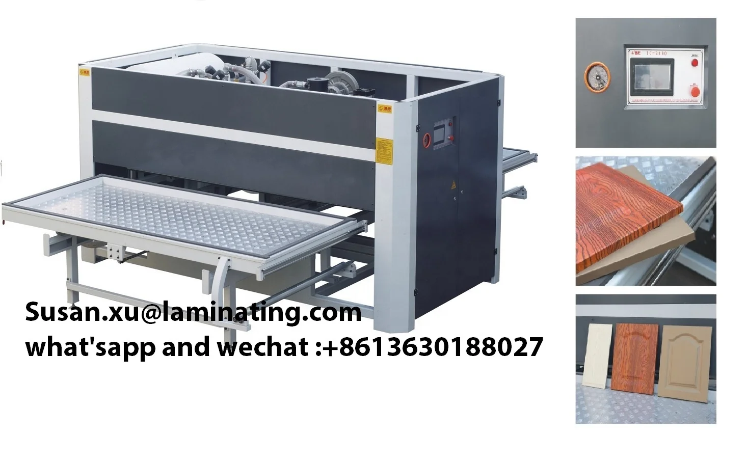 Automatic TC-2800-III woodworking vacuum membrane press machine for door  kitech cabinets wardrobe cupboards