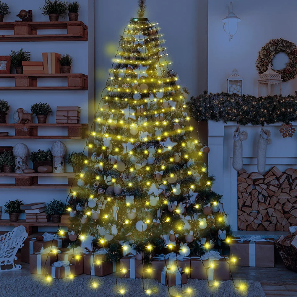 Corpereal Waterproof IP44  Festival Holiday Lighting Plastic Decorations LED String Lights, Electric, For Christmas Trees