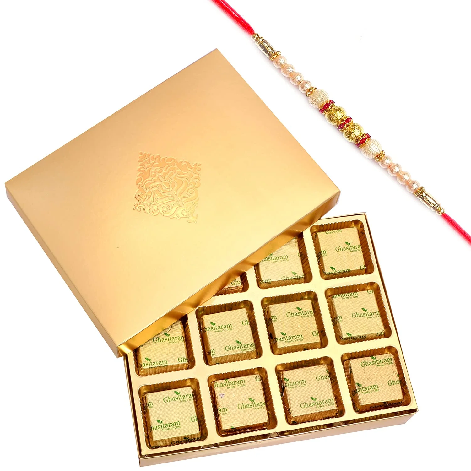 Eco-friendly Luxury Rigid Fancy Gold Foil Stamping Logo Square Rectangle Candy Chocolate Packaging Box With Insert