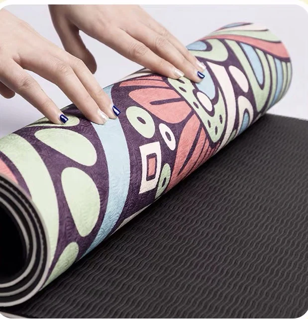 YMT-001 Special Hot Selling Eco Friendly 4mm/5mm/6mm Full Colored Printing TPE Yoga Workout Mat
