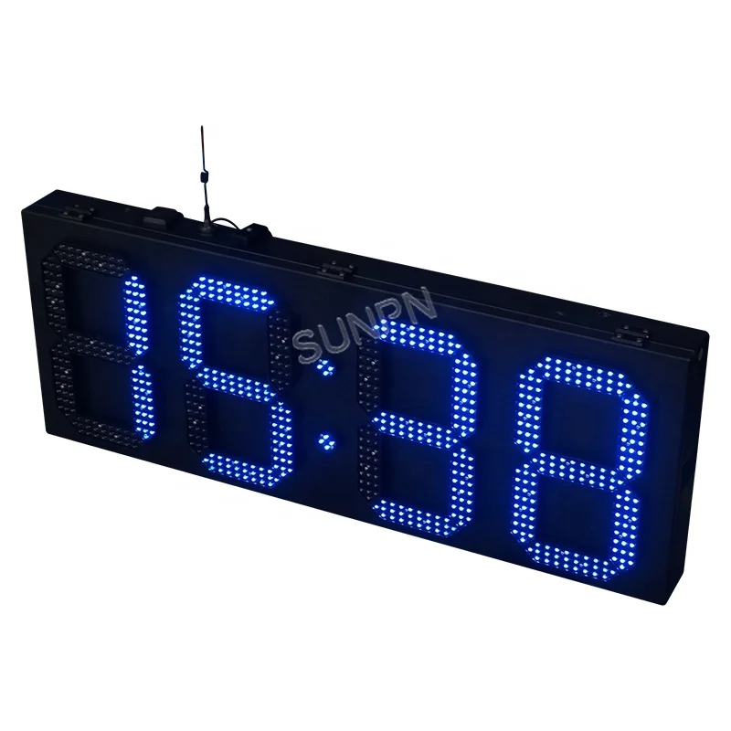 Outdoor LED TIME and Temperature sign/ electronic clock/ timer board/ panel/ screen for school airport supermarket usage