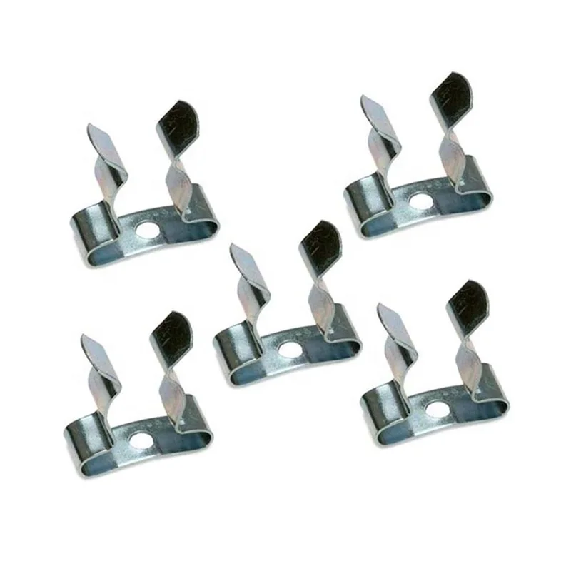 Custom U Shape 304 Spring Steel T8 Clip bronze clamp For Led And Lamp