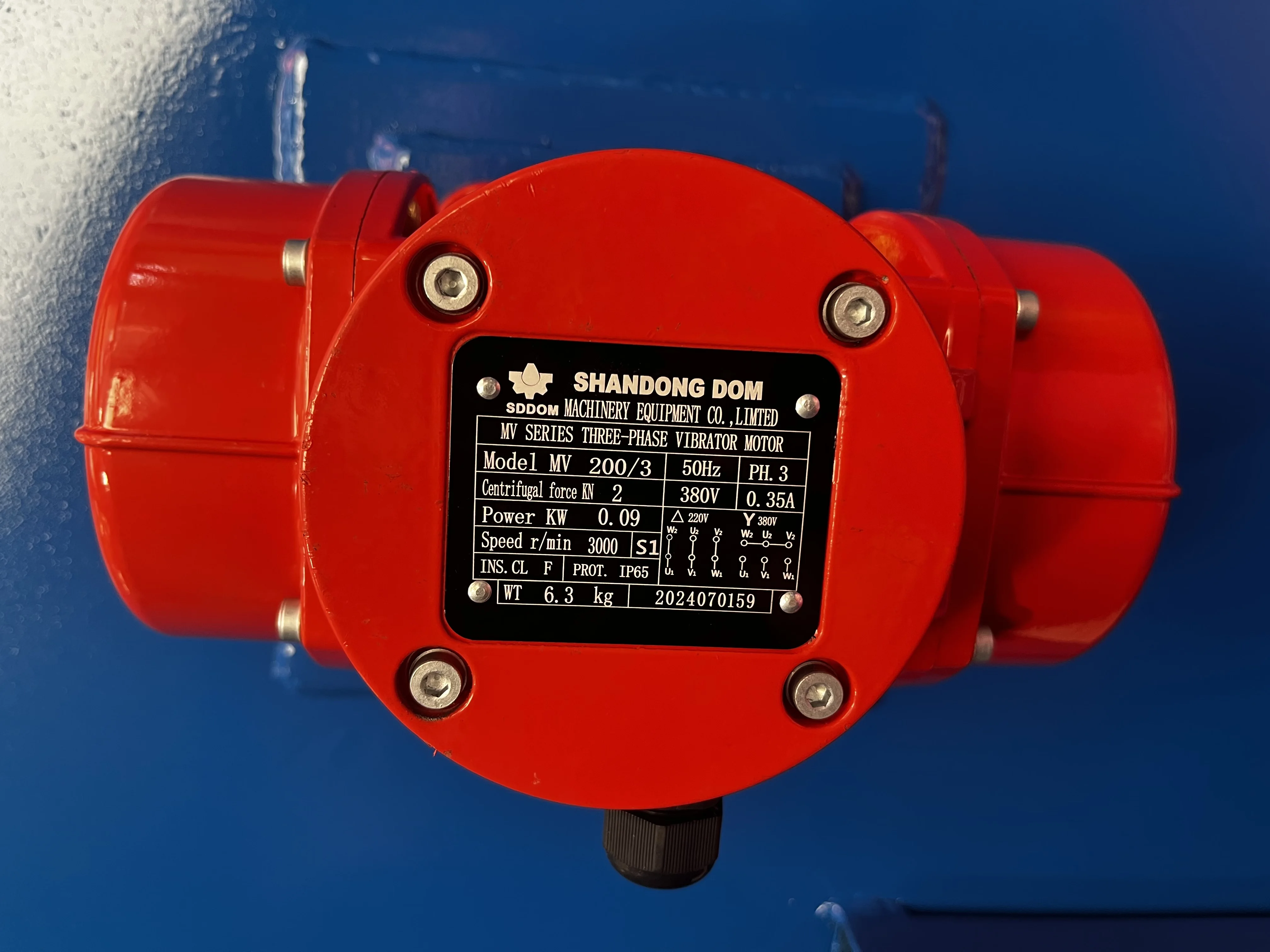 3000rpm Vibrator Vibration Motor 3 Phase Vibratory Motor for Brick Machine and Filling Machine