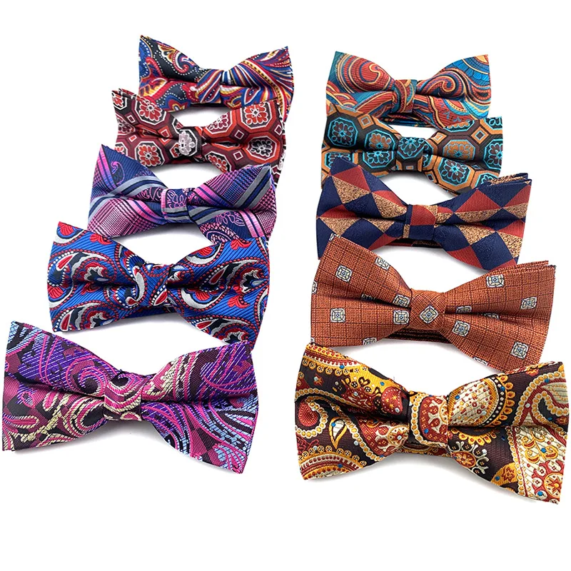 RTS  Business   Polyester Bowtie Classical  Butterfly Bow tie For Men With Gift Box