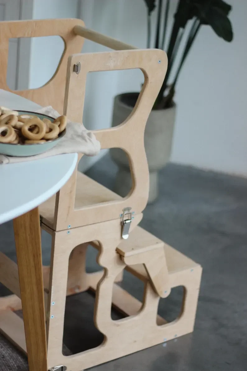 Toddler tower Toddler learning stool Kitchen tower Foldable kitchen tower Montessori learning stool