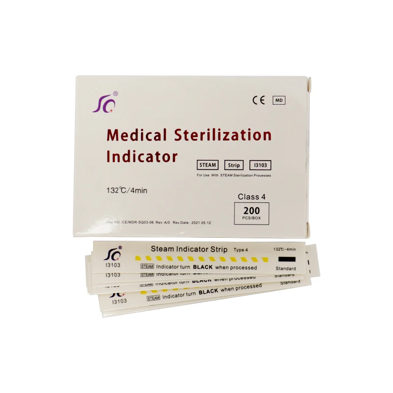 Sanqiang factory wholesale  autoclave sterilizer indicator card consunmable steam sterilizer chemical indicator strip sheet