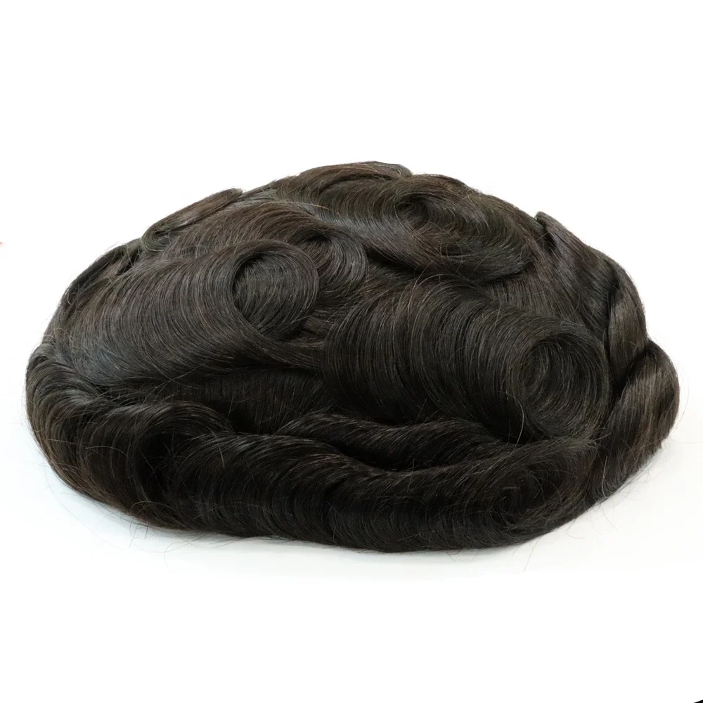 All Handtied French Lace Hair Replacement System Men Toupee