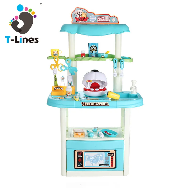 Детская моделирование ПЭТ Стома стол доктор набор игрушек